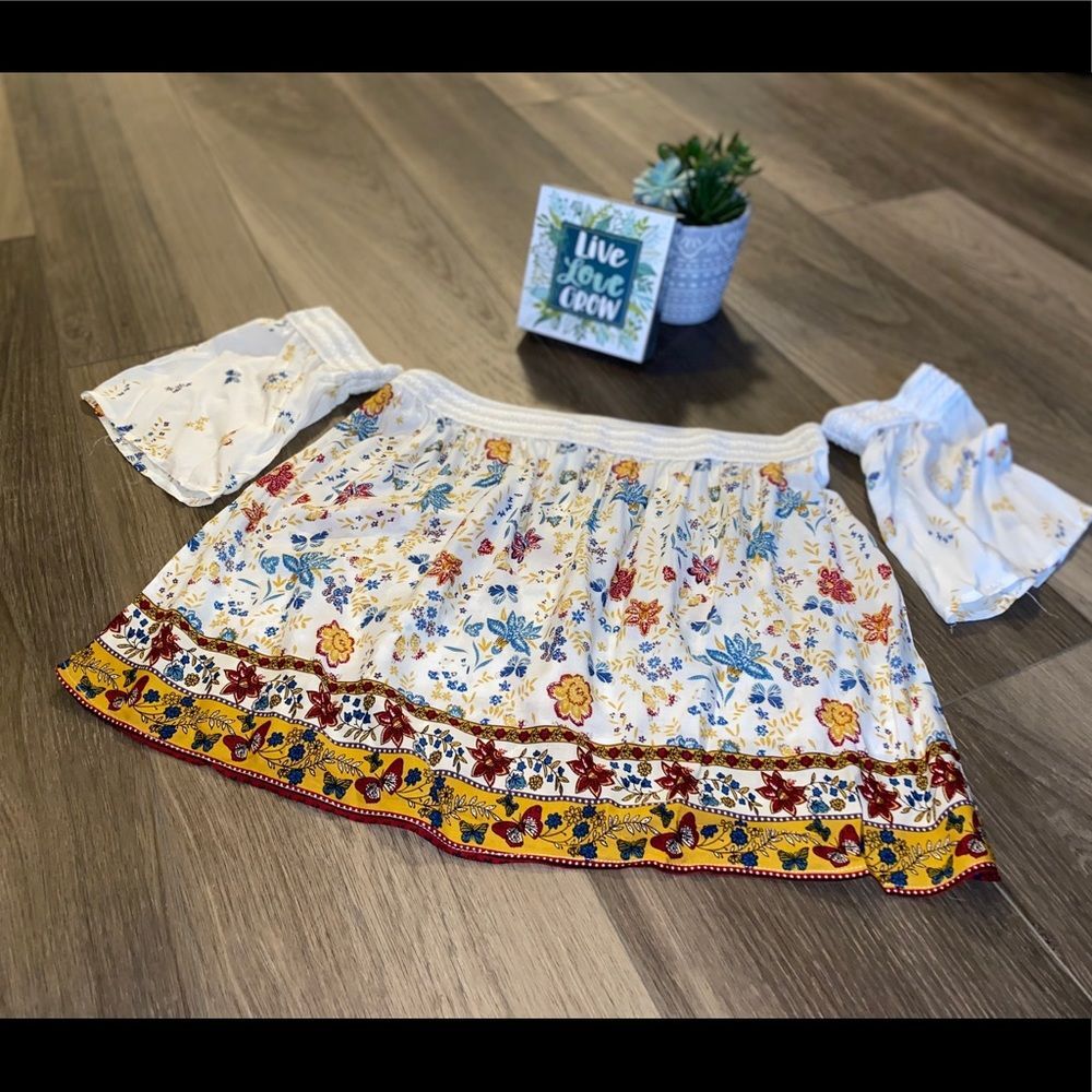 Off the shoulder floral top